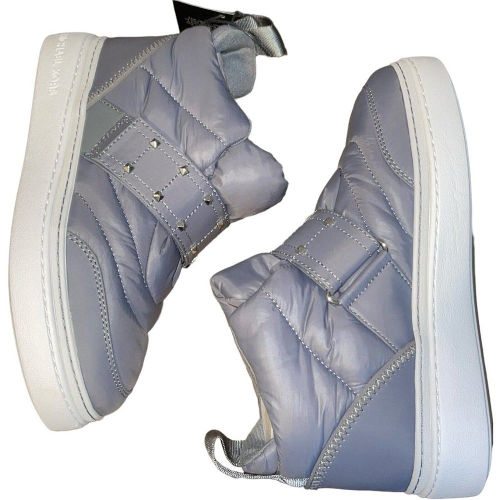 🌹WOMEN BOOTS SIZE 8  MICHAEL MICHAEL KORS STIRLING MID In Heather Grey - Picture 6 of 12